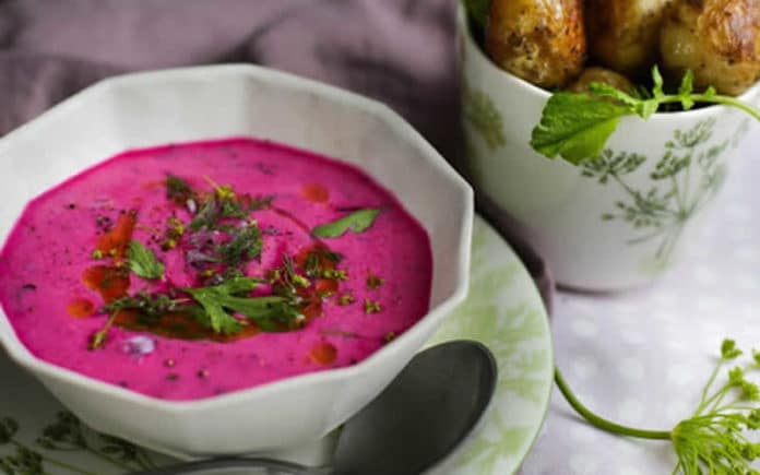 Gaspacho légumes d'été et betteraves