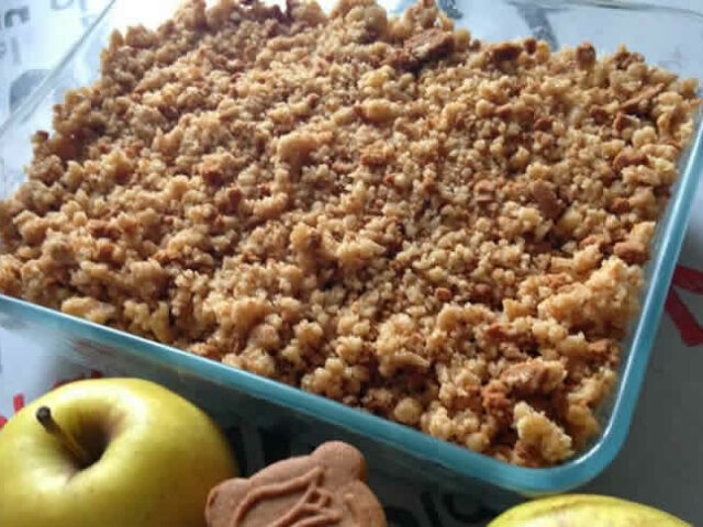 Tarte crumble pomme spéculoos