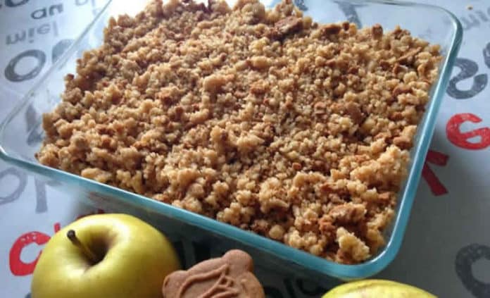 tarte crumble pomme spéculoos