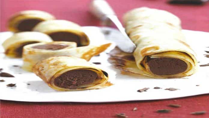 Roulés de crêpe au chocolat au thermomix