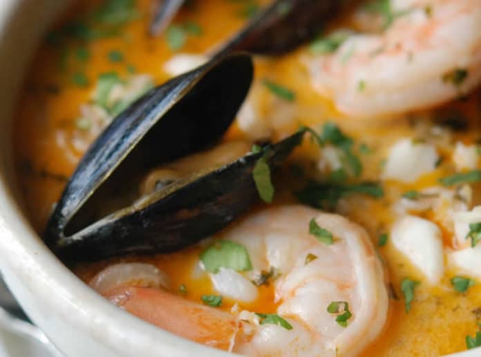 Soupe de crevettes et moules au thermomix