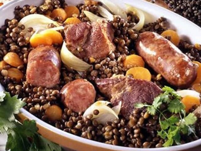 Jarret de porc aux lentilles au Thermomix