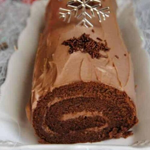 Bûche au chocolat pralinée au thermomix