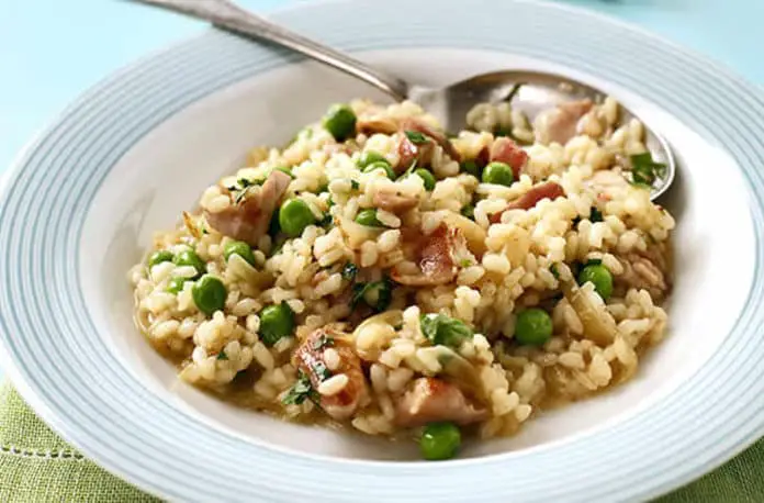 Risotto aux petits pois et lardons au thermomix