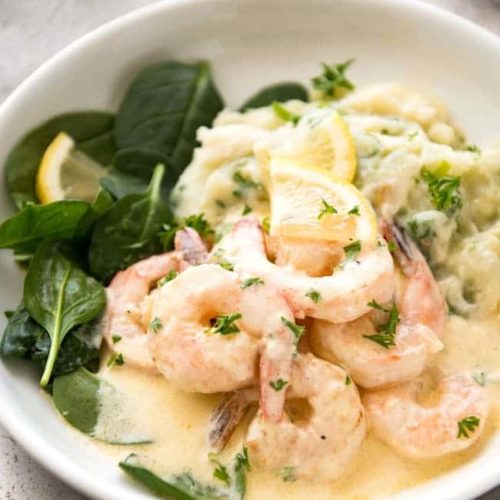 Crevettes à la crème d’ail au thermomix