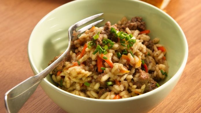 Risotto aux poireaux lardons et chorizo au thermomix