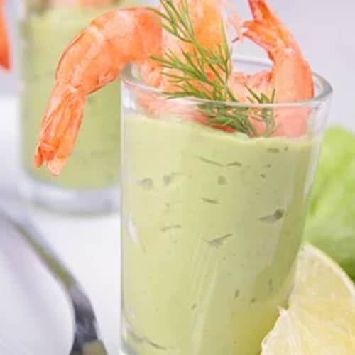 Verrines d’avocat et crevettes au thermomix