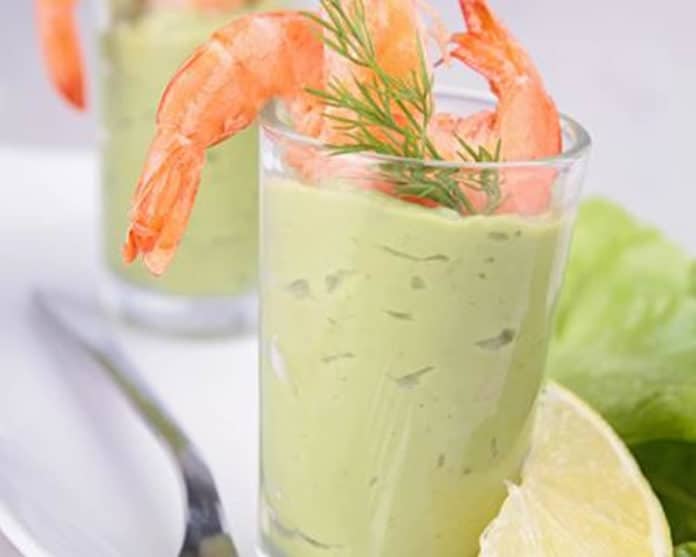 Verrines d’avocat et crevettes au thermomix