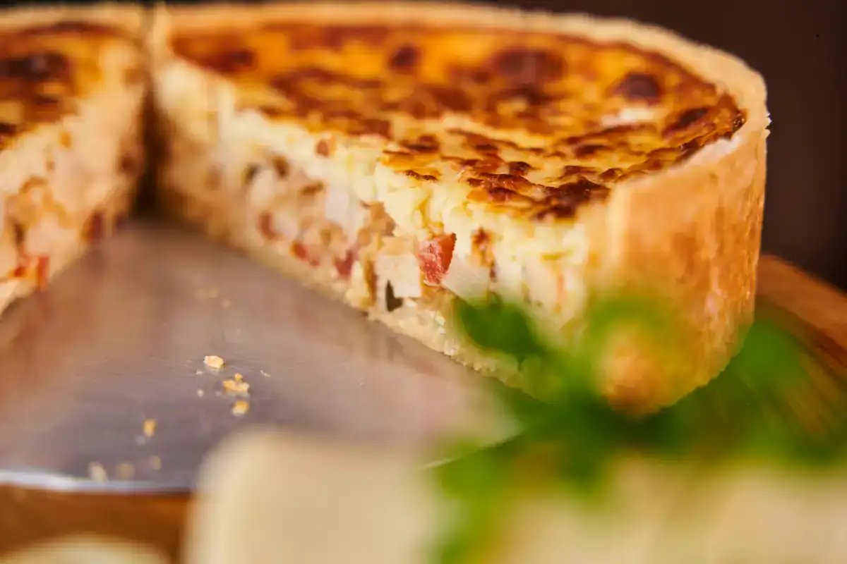 Quiche au saumon fumé et aux champignons au Thermomix