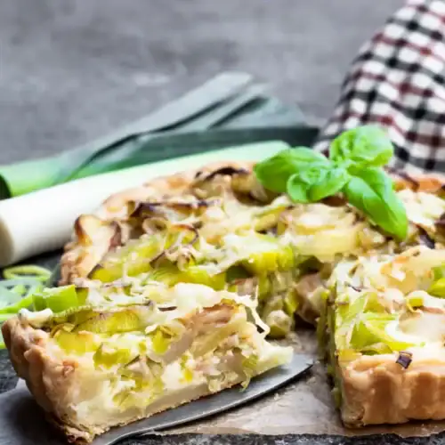 Tarte aux poireaux et lardons au Thermomix