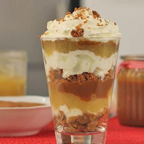 Verrines pommes caramel et speculos au thermomix