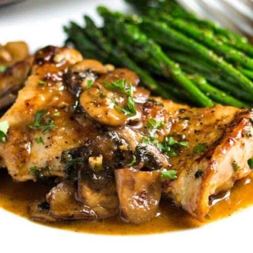 Escalopes de poulet aux champignons Weight Watchers