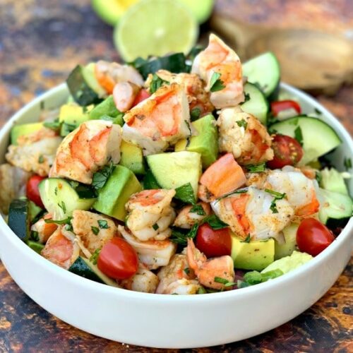 Salade avocats crevettes WW