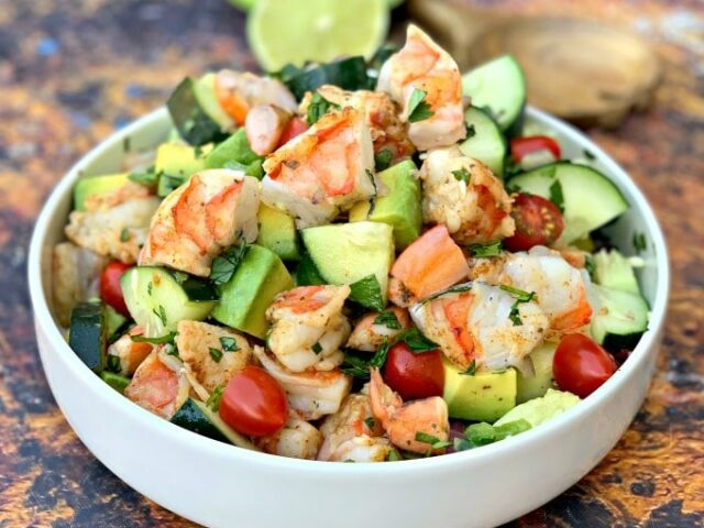 Salade avocats crevettes WW