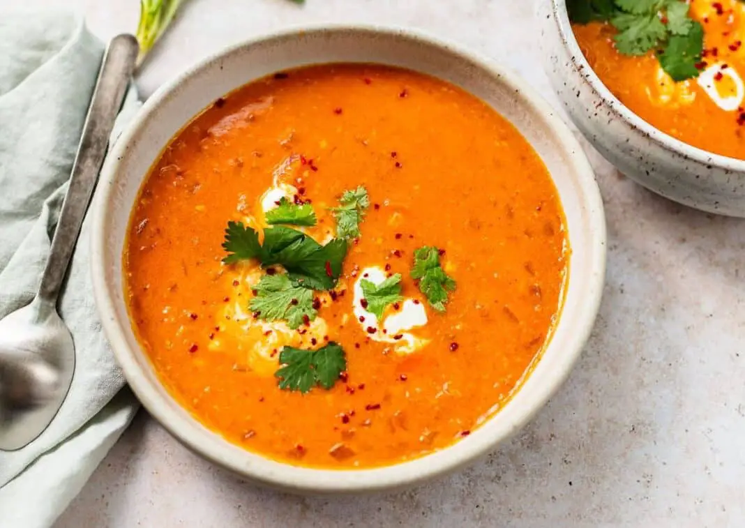 Soupe de lentilles corail au thermomix - Soupes Recette Thermomix