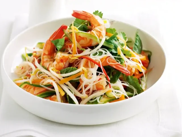 Salade thaï aux crevettes au Thermomix