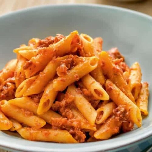 Pâtes au chorizo et au jambon au thermomix