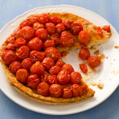 Tarte-tatin tomates cerises, chorizo au thermomix