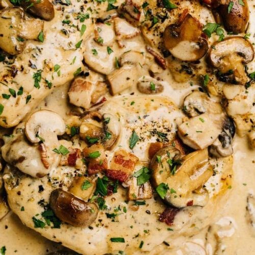 Aiguillettes de poulet forestière au Thermomix
