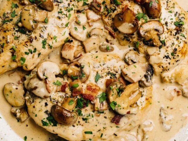 Aiguillettes de poulet forestière au Thermomix