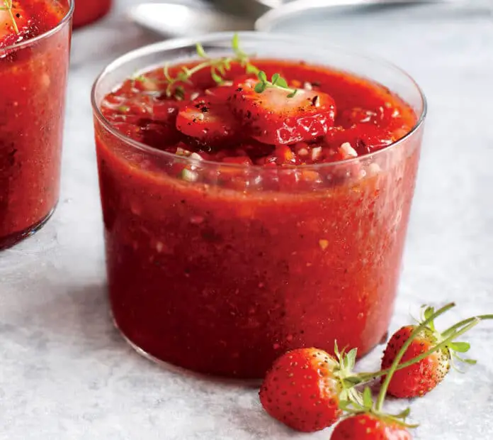 Gaspacho aux fraises au thermomix