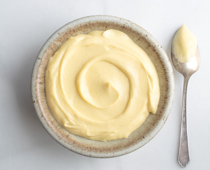Crème à la vanille allégée