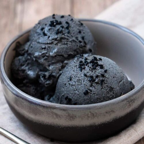 Glace de Vanille et Sésame Noir allégée