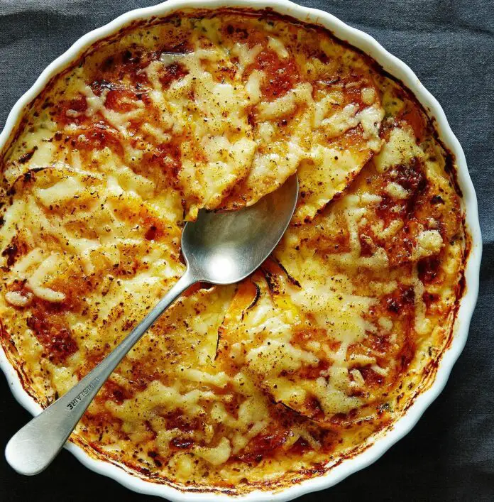 Gratin de légumes au gruyère léger