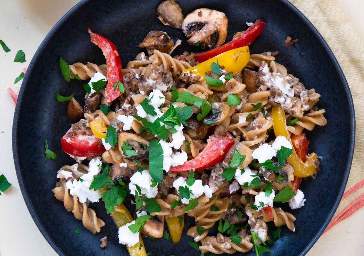Pâtes au boeuf et légumes allégée