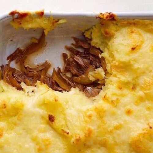 Effiloché de canard en Parmentier au thermomix
