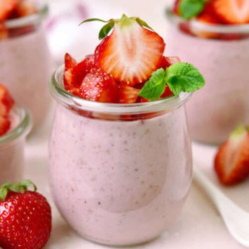 Crème dessert à la Fraise au thermomix
