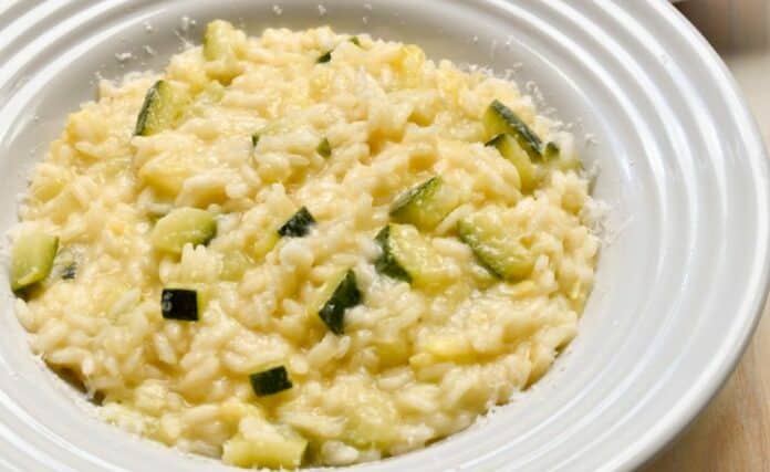 Risotto aux Courgettes et Fromage Léger