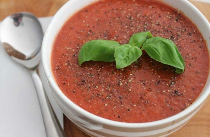 Soupe de Tomates au Basilic au thermomix