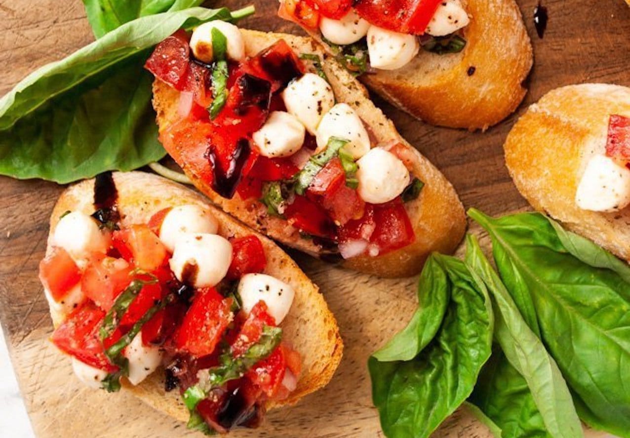 Bruschetta Tomates et Mozzarella Légères : une recette italienne qui ...