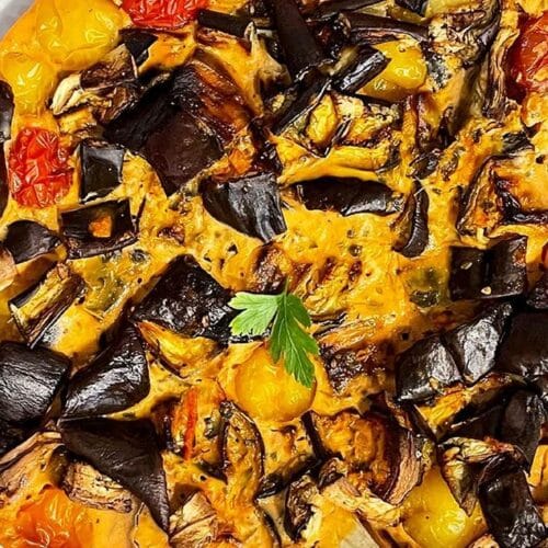 Clafoutis aubergines et tomates au thermomix