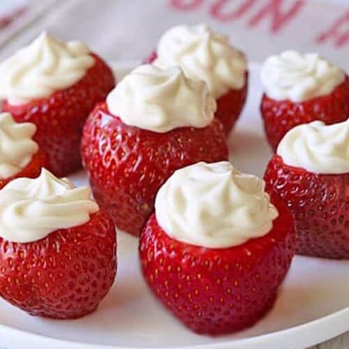 Fraises farcies au Cheesecake Léger