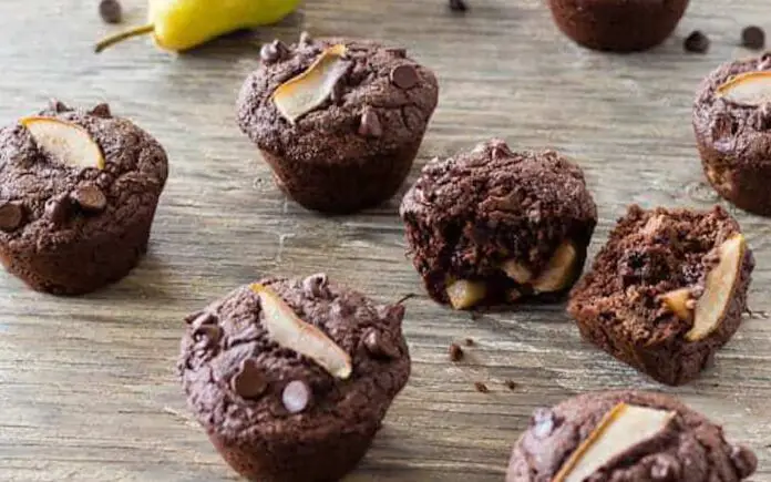 Muffins au Chocolat et Poire Légers