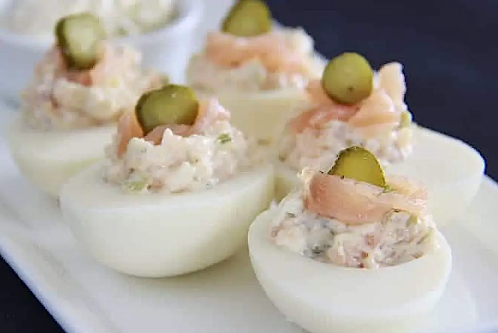 Oeufs farcis au saumon et sauce tartare au Thermomix