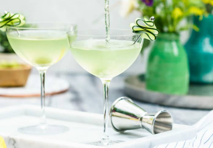 Cocktail Cucumber martini Léger