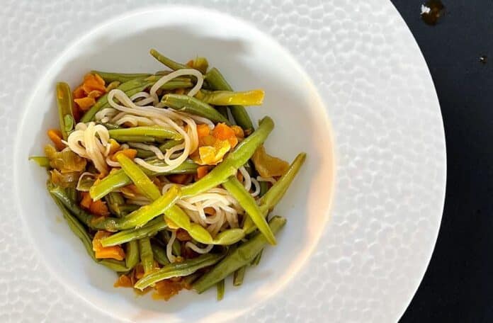 Nouilles aux haricots verts au Thermomix