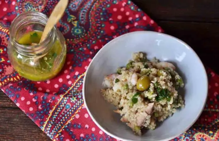 Salade de quinoa thon et crevettes au Thermomix