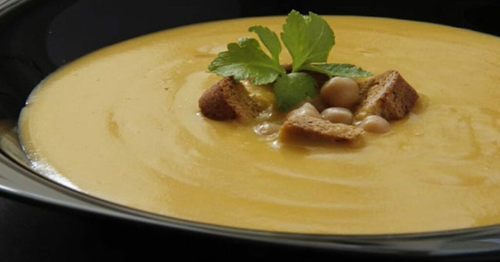Crème de potiron aux pois chiches au Thermomix