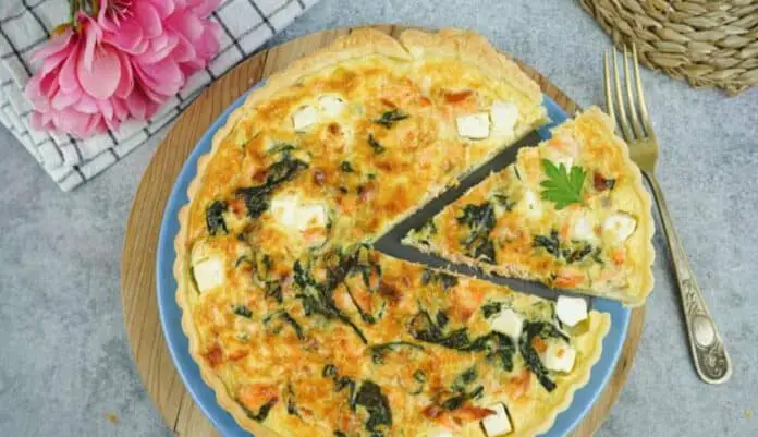 Quiche au saumon épinards et feta