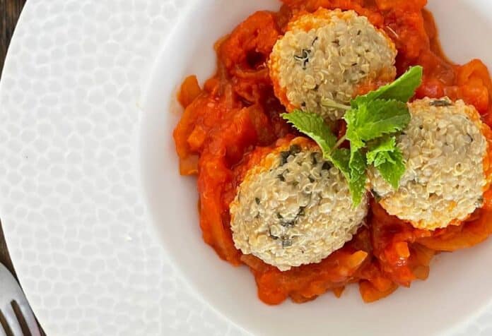 Boulettes de quinoa à la sauce tomate au Thermomix