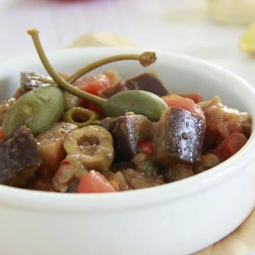 Caponata d'aubergines et tomates au Thermomix