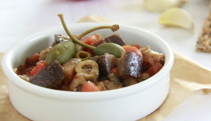 Caponata d'aubergines et tomates au Thermomix