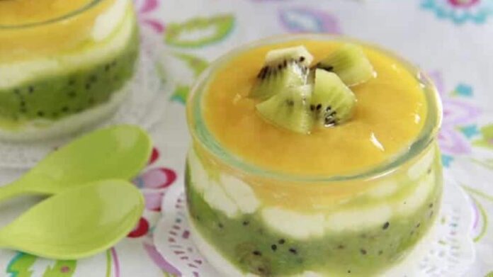 Coupes de yaourt, kiwi et mangue pour Noël au Thermomix