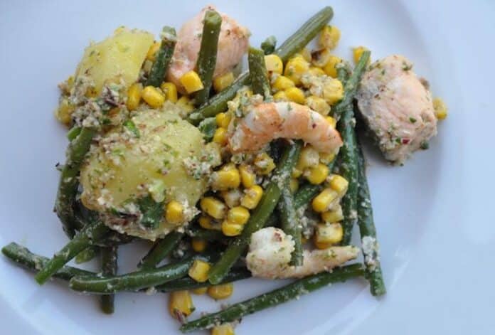 Salade de saumon et haricots verts au Thermomix