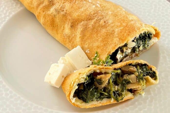 Strudel aux champignons feta et épinard au Thermomix