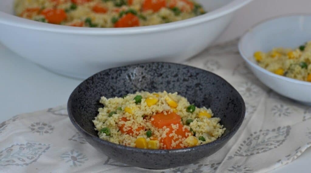 Couscous aux carottes petits pois et maïs au Thermomix
